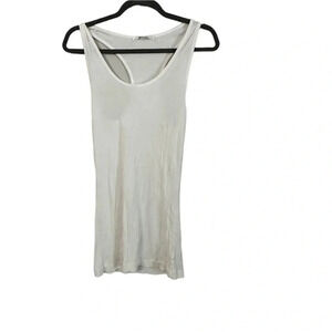 LaMade Revolve White Ribbed Racerback Lightweight Tanks NWOT